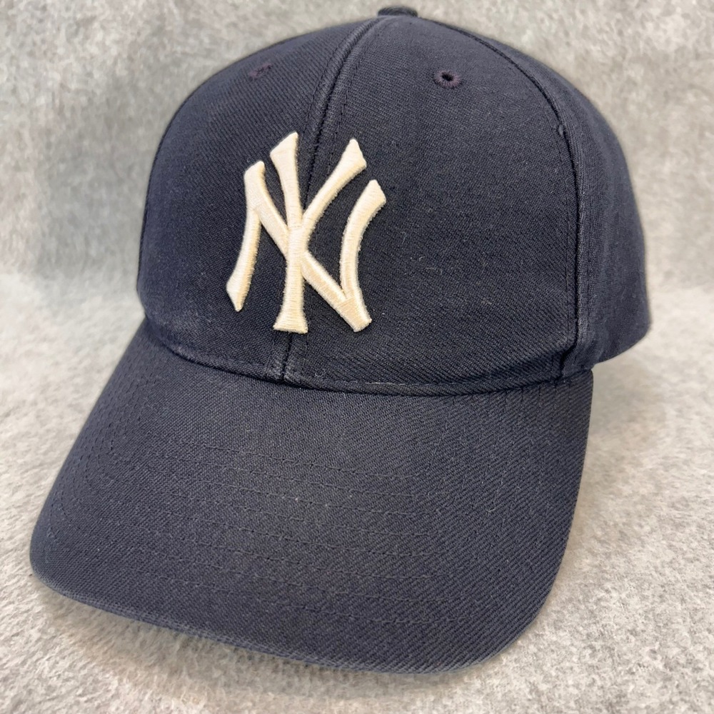 NY Logo Mens Navy Twins Enterprise Yankees Baseball Hat Adjustable OSFA